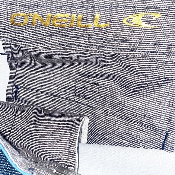 O'neill Hybrid Blue Striped Colorblock Size 40 Swim Trunks Board Shorts - Picture 11 of 16